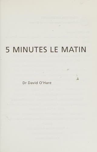 Tapa de 5 minutes le matin