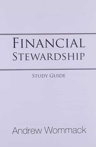 Tapa de Financial stewardship study guide