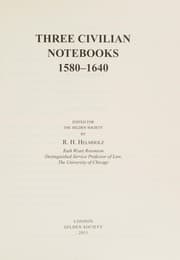 Tapa de Three civilian notebooks, 1580-1640