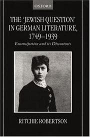 Tapa de The "Jewish Question" in German Literature, 1749-1939