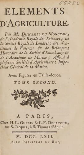 Tapa de Éléments d'agriculture