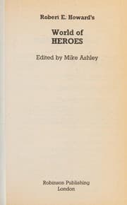 Tapa de Robert E. Howard's world of heroes