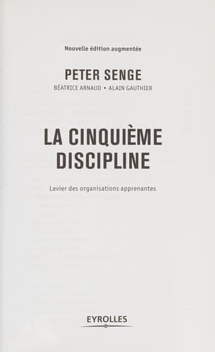 Tapa de La cinquième discipline