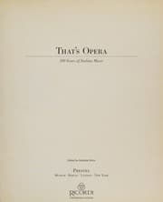 Tapa de That's Opera