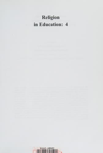 Tapa de Religion in education 4