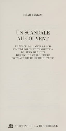 Tapa de Un scandale au couvent