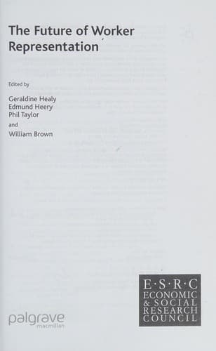 Tapa de The future of worker representation