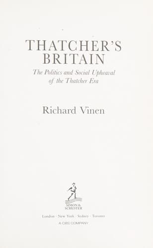 Tapa de Thatcher's Britain