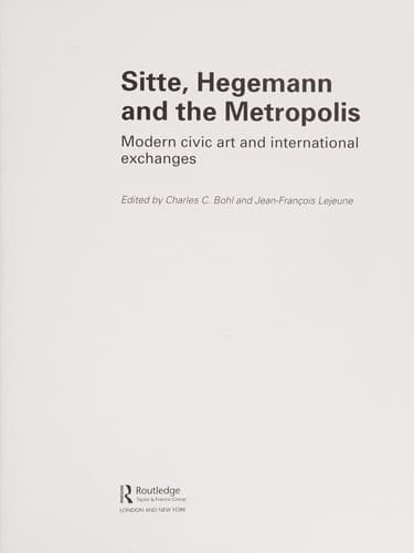 Tapa de Sitte, Hegemann and the metropolis