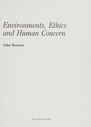 Tapa de Environments, ethics and human concern