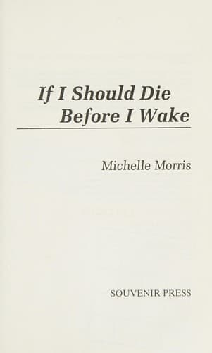 Tapa de If I should die before I wake