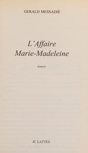 Tapa de L'affaire Marie Madeleine