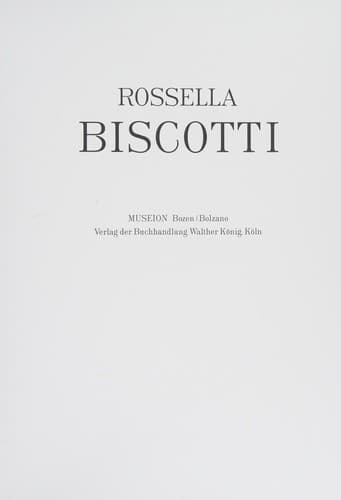 Tapa de Rossella Biscotti