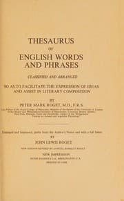 Tapa de Thesaurus of English words and phrases