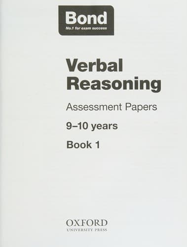 Tapa de Verbal Reasoning Assessment Papers