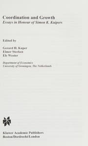 Tapa de Coordination and growth