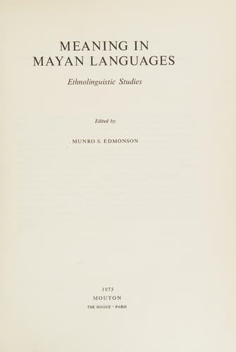 Tapa de Meaning in Mayan languages