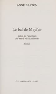 Tapa de Le bal de Mayfair