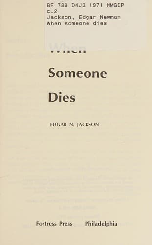 Tapa de When someone dies