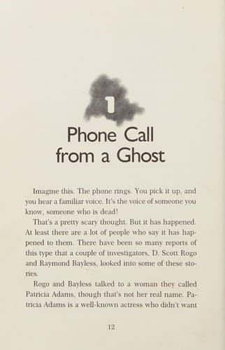 Tapa de Phone call from a ghost