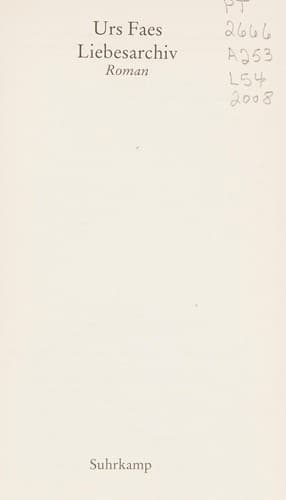 Tapa de Liebesarchiv