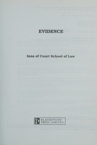 Tapa de Evidence