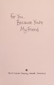 Tapa de For You Because You're My Friend