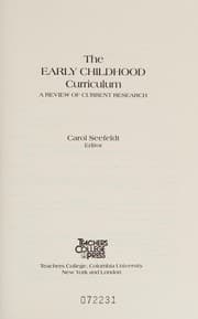 Tapa de The early childhood curriculum