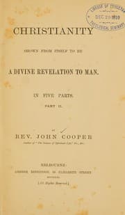 Tapa de Christianity shown from itself to be a divine revelation