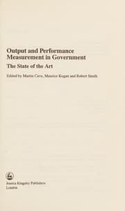 Tapa de Output and Performance Measurement in Government