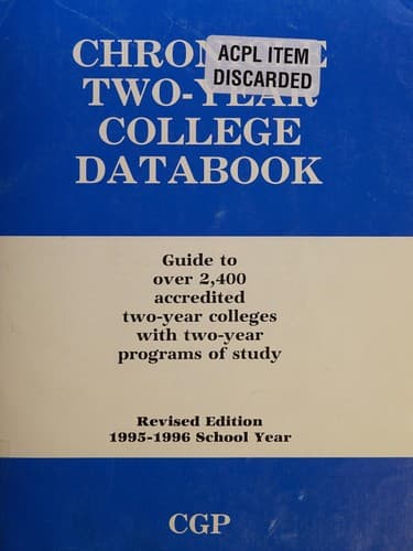 Tapa de Chronicle two-year college databook