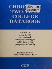 Tapa de Chronicle two-year college databook