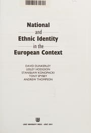 Tapa de National and ethnic identity in the European context
