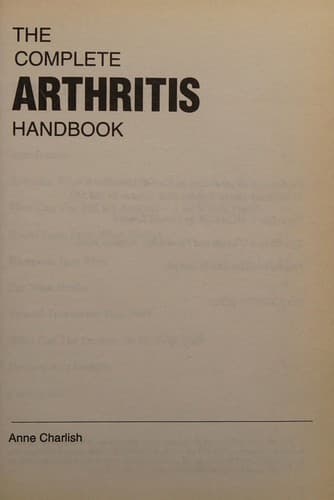 Tapa de The complete arthritis handbook