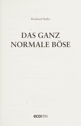 Tapa de Das ganz normale Böse