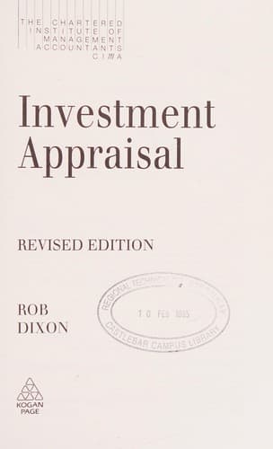 Tapa de Investment appraisal
