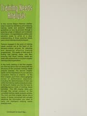 Tapa de Training needs analysis