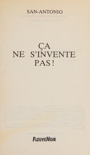 Tapa de Ça ne s’invente pas!