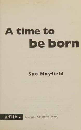 Tapa de A Time to Be Born (Adlib)