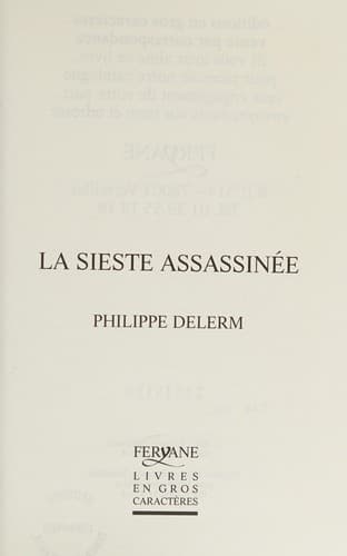 Tapa de La sieste assassinée