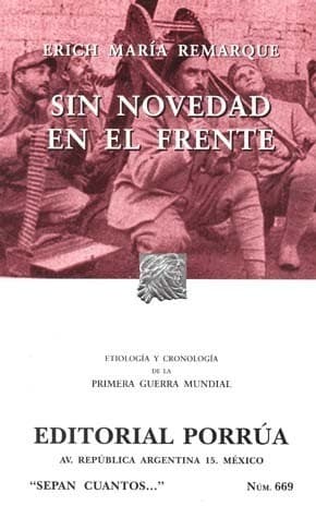 Tapa de Sin novedad en el frente