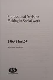 Tapa de Professional decision making in social work