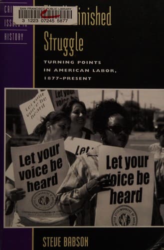 Tapa de The unfinished struggle