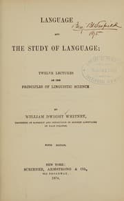 Tapa de Language and the study of language