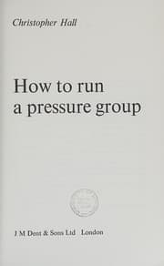 Tapa de How to run a pressure group