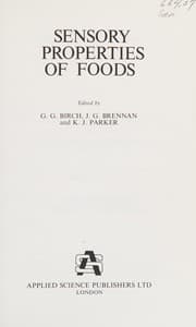 Tapa de Sensory properties of foods