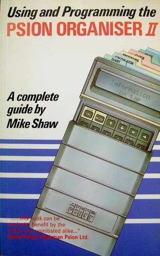 Tapa de Using and programming Psion Organiser II
