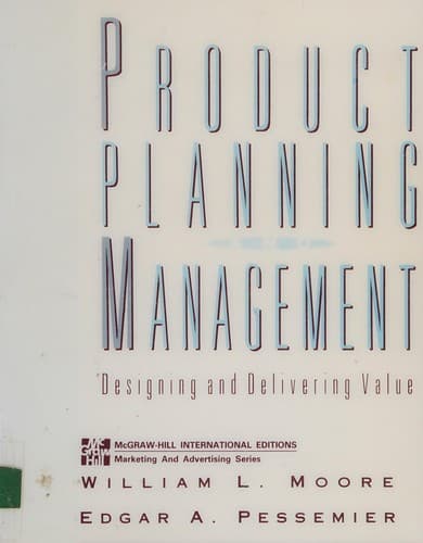 Tapa de Product planning and management