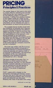 Tapa de Pricing, principles and practices