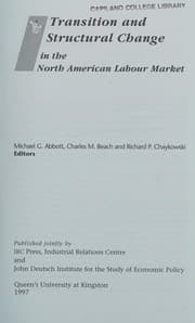 Tapa de Transition and structural change in the North American labour market